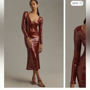 Bardot Verona sequin midi dress